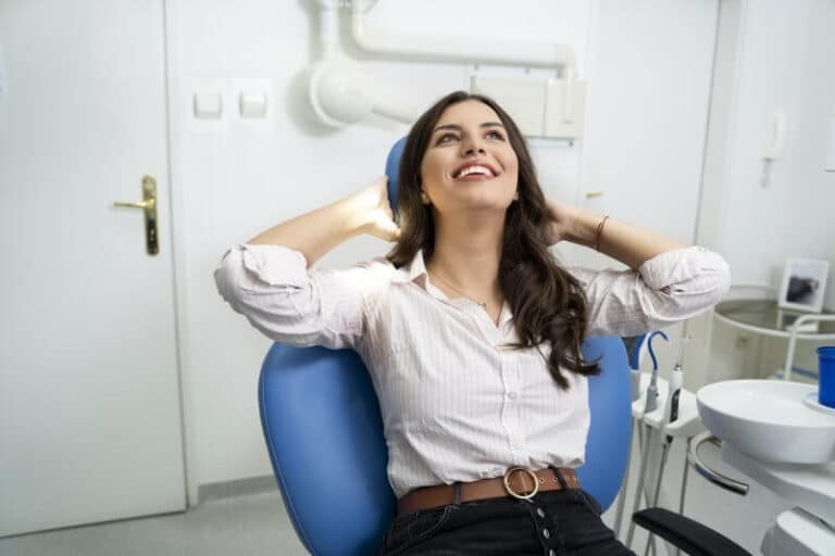 Happy dental patient