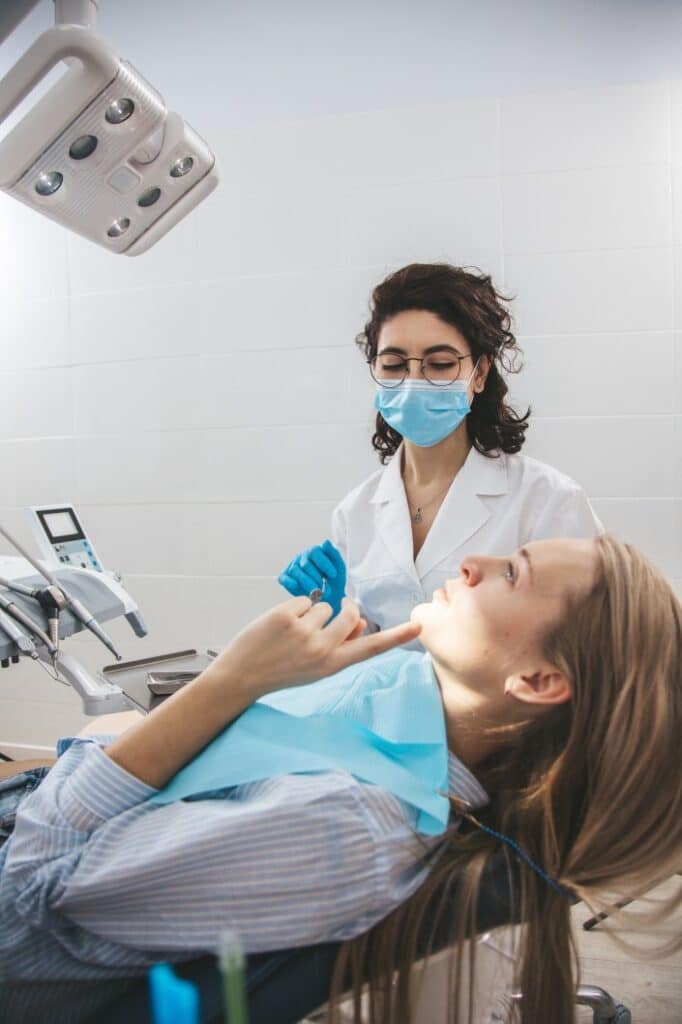 progress of curing tooth cavity in doctors office in stomatology clinic t20 NWjgY2, First Dental Visit