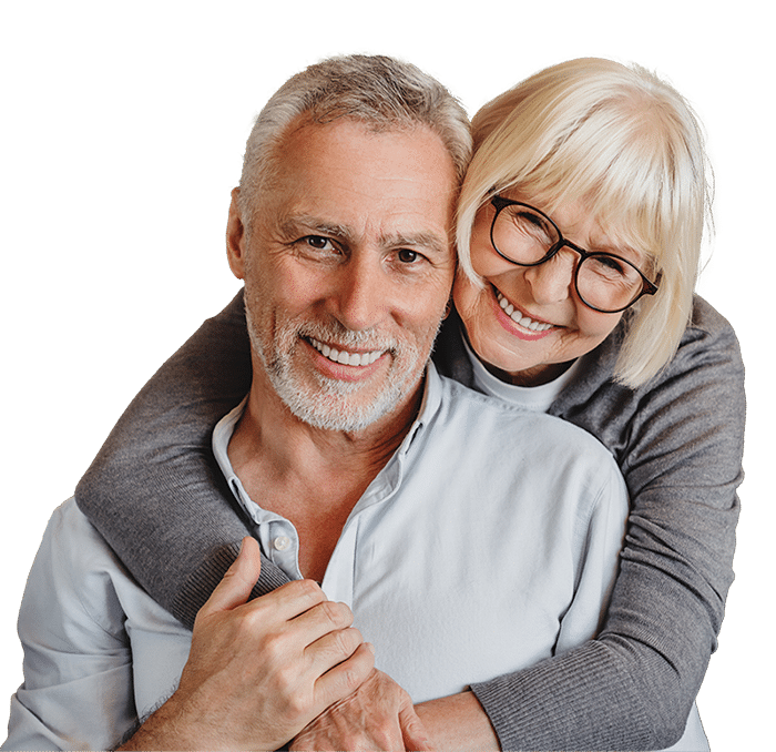 Mature couple smiling